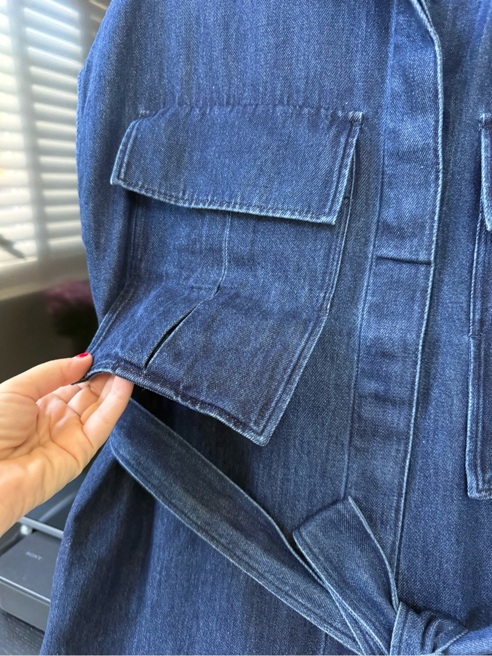 COS Denim Minimalist Belted Dress - Picture 5 of 11